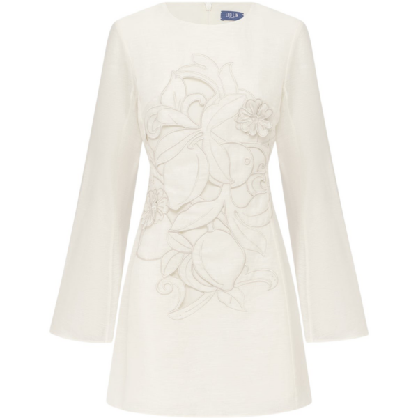 Leo Lin Suzanne Appliqué Bell Sleeve Mini Dress  - Leo Lin Dress - Australian Luxury Fashion - Shop at Coveti