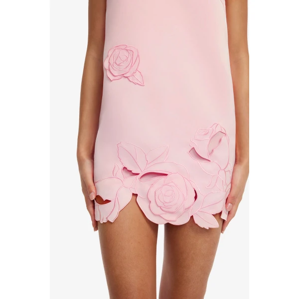 Leo Lin Yvonne Appliqué Mini Dress  - Leo Lin Dress - Australian Luxury Fashion - Shop at Coveti