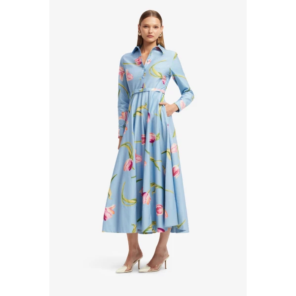 Leo Lin Zara Shirt Midi Dress  - Leo Lin Dress - Australian Luxury Fashion - Shop at Coveti