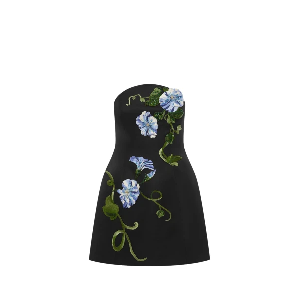 Leo Lin Zaria Appliqué Floral Bustier Mini Dress  - Leo Lin Dress - Australian Luxury Fashion - Shop at Coveti