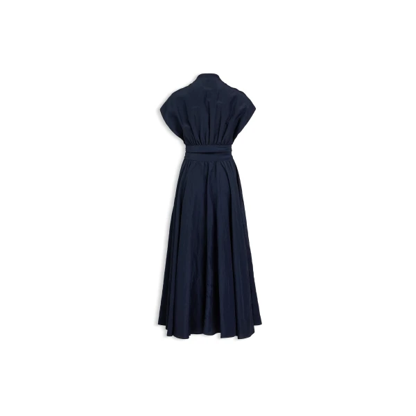 Alaia Linen Blend Belted Dress, view 2