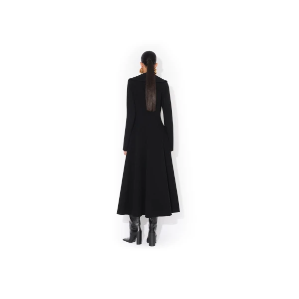 Alaia Long Coat In Double Faced Wool, view 3
