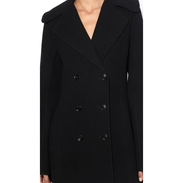 Alaia Long Coat In Double Faced Wool, view 4