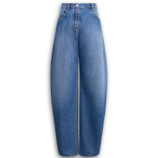 Alaïa Low Waist Round Jeans - ALAÏA Pants - Laser Cut Luxury - Shop at Coveti