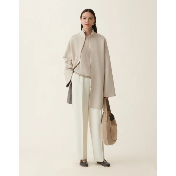 Fabiana Filippi Cashmere and Silk Sweater in Cachà, view 2