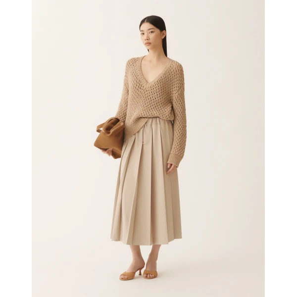 Fabiana Filippi Mouliné Knit Sweater in Maple, view 2
