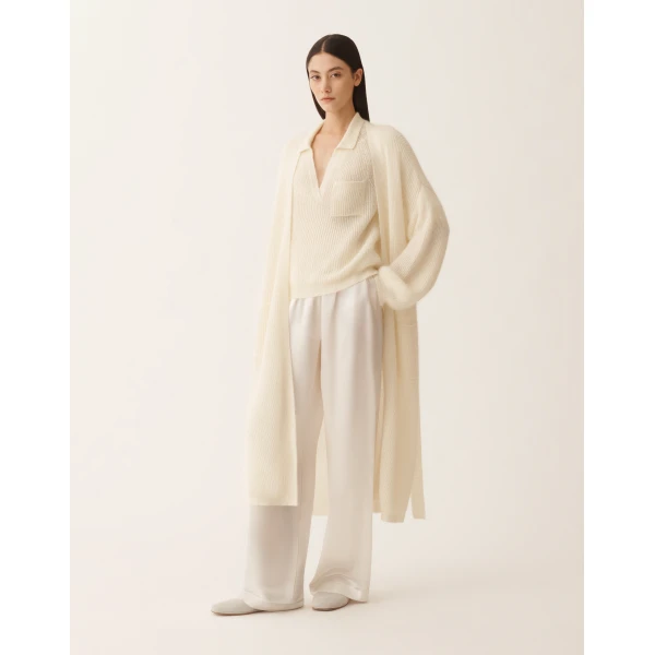 Fabiana Filippi Mohair Polo with Sequins in Raffia Knit, view 2