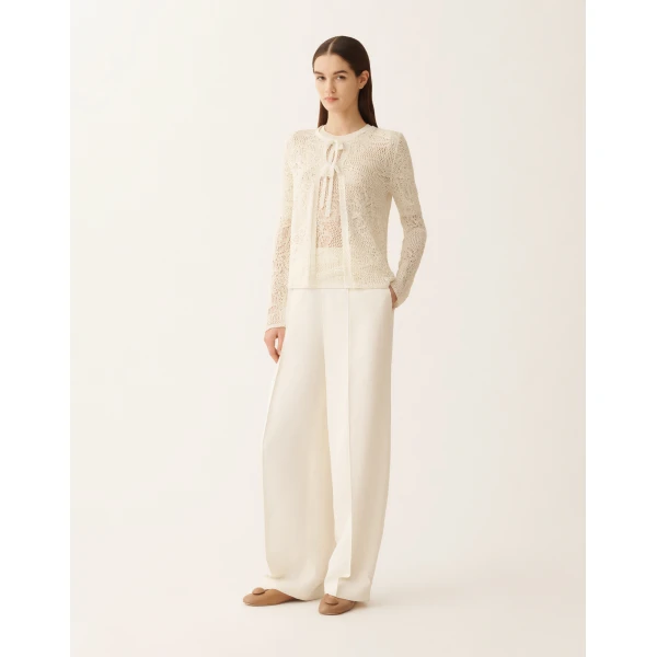 Fabiana Filippi Sweater in Micro Sequins, Mastic, view 2
