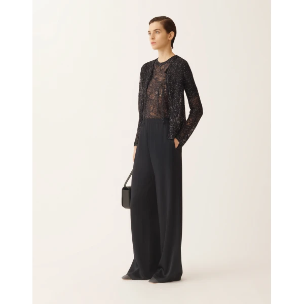 Fabiana Filippi Cardigan in Midnight Blue Micro Sequins, view 2