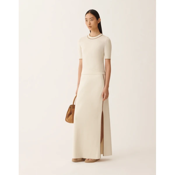 Fabiana Filippi Organic Cotton T-shirt in Butter Knit, view 2