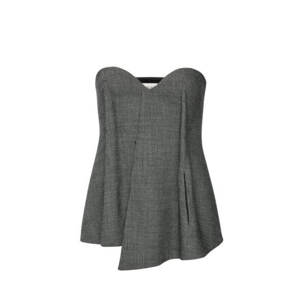 Magda Butrym Asymmetric wool corset in grey