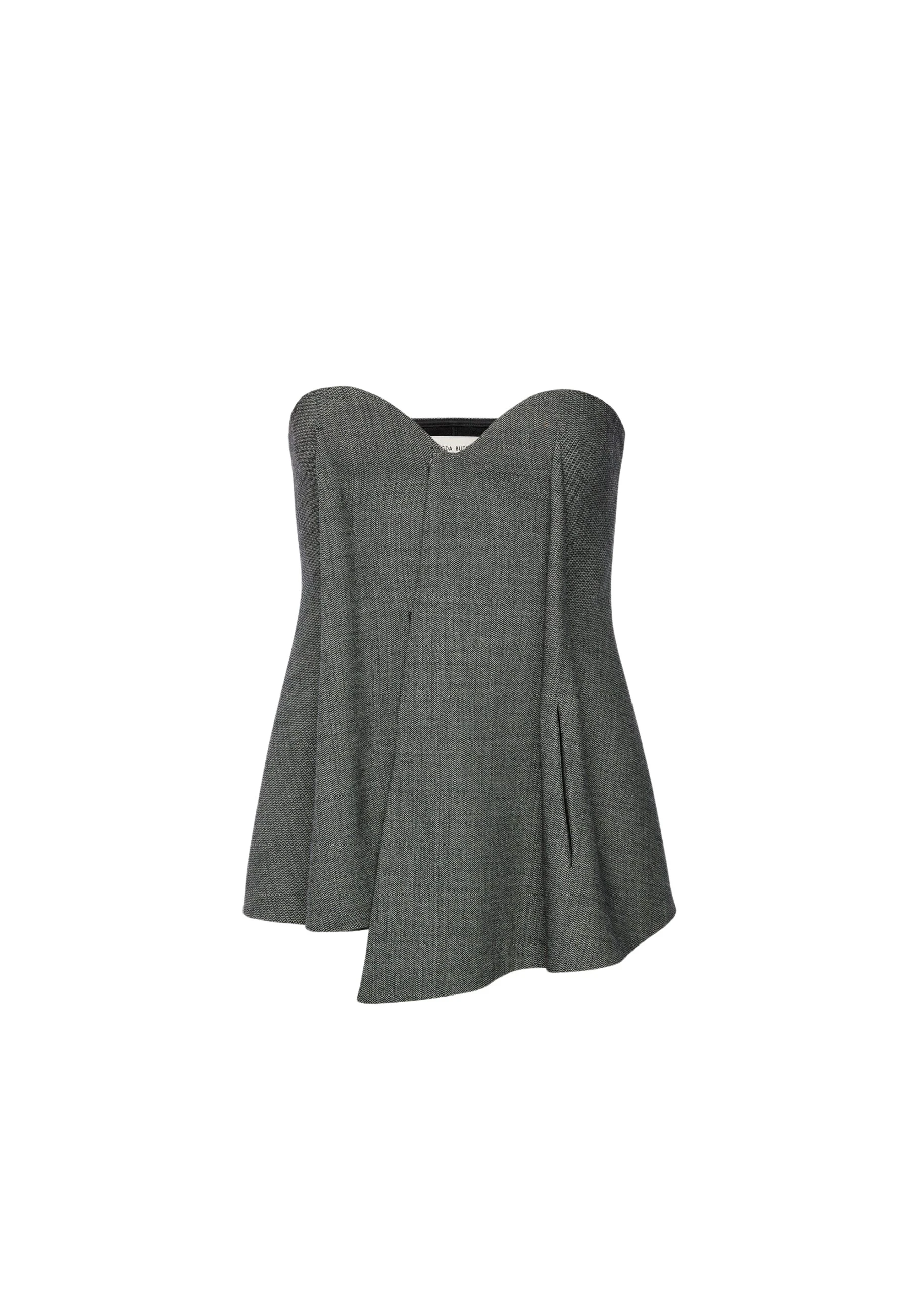 Magda-Butrym-Asymmetric-wool-corset-in-grey-scaled14921_nobg Magda Butrym Asymmetric wool corset in grey