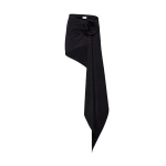 Magda Butrym Asymmetrical draped swim skirt in black