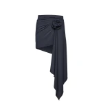 Magda Butrym Asymmetrical draped swim skirt in grey