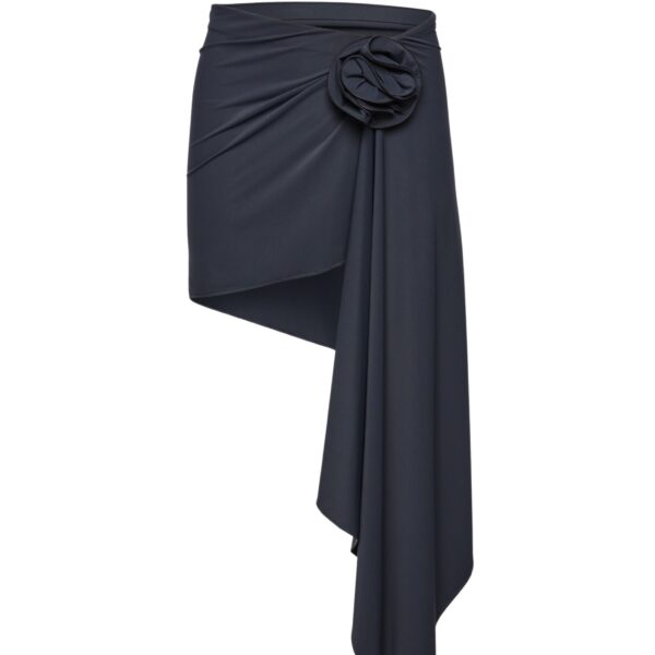Magda Butrym Asymmetrical draped swim skirt in grey