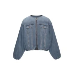 Magda Butrym Balloon denim jacket in dark blue