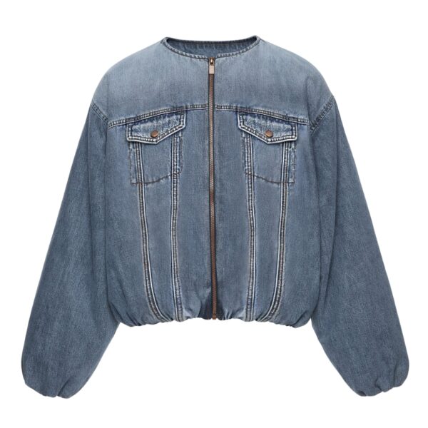 Magda Butrym Balloon denim jacket in dark blue