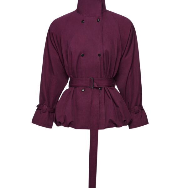 Magda Butrym Belted bubble jacket in purple