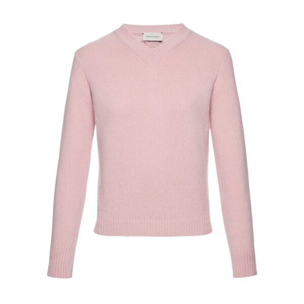 Magda Butrym Cashmere V-neck sweater in light pink