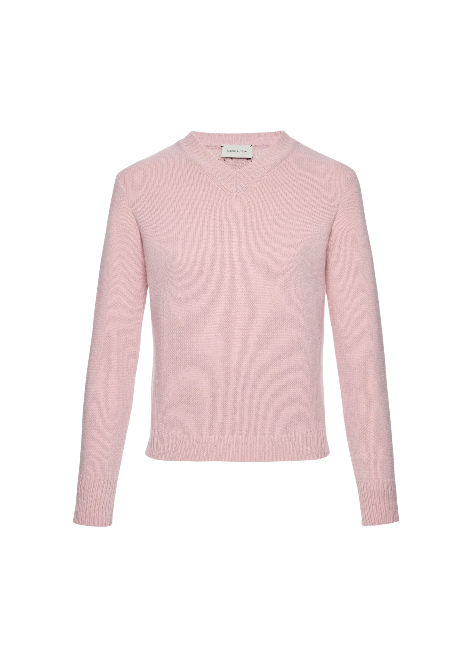 Magda Butrym Cashmere V-neck sweater in light pink