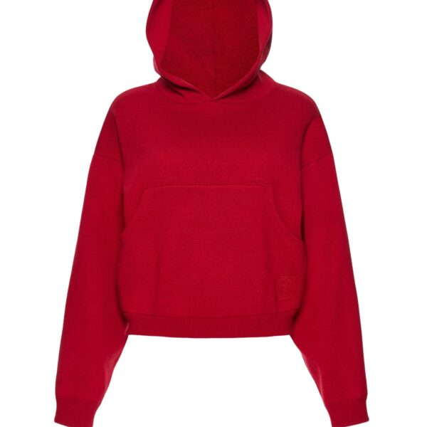 Magda Butrym Cashmere and cotton hoodie in red