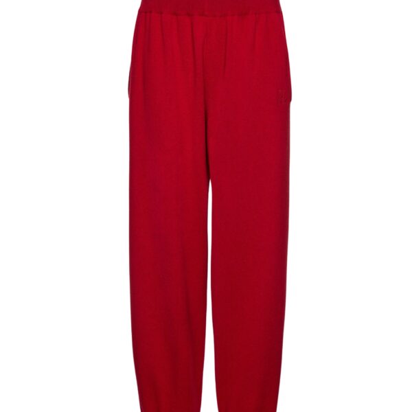 Magda Butrym Cashmere and cotton joggers in red