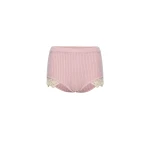 Magda Butrym Cashmere crochet-trim shorts in light pink