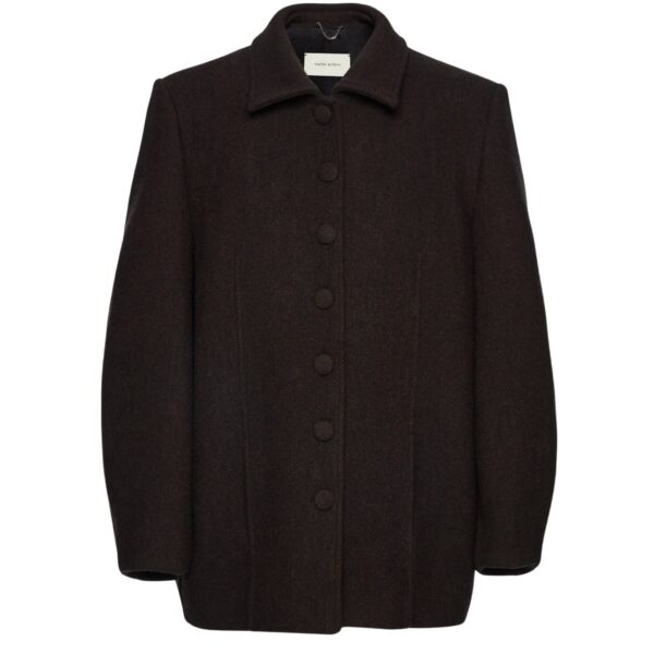 Magda Butrym Cashmere jacket with collar in brown