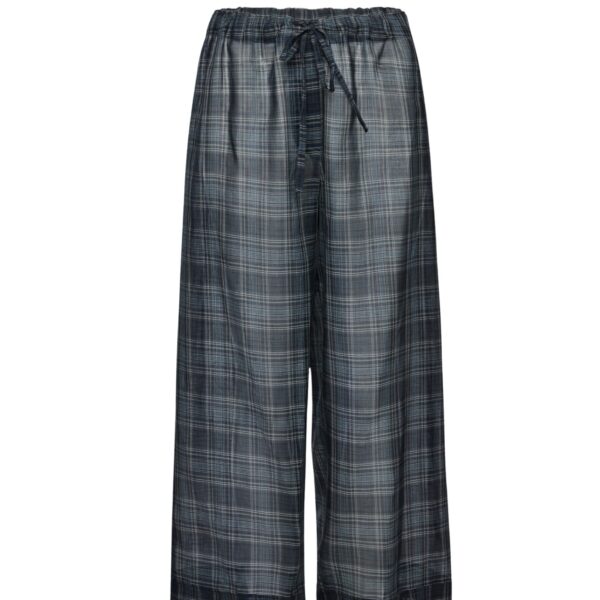 Magda Butrym Checked drawstring culotte trousers in blue