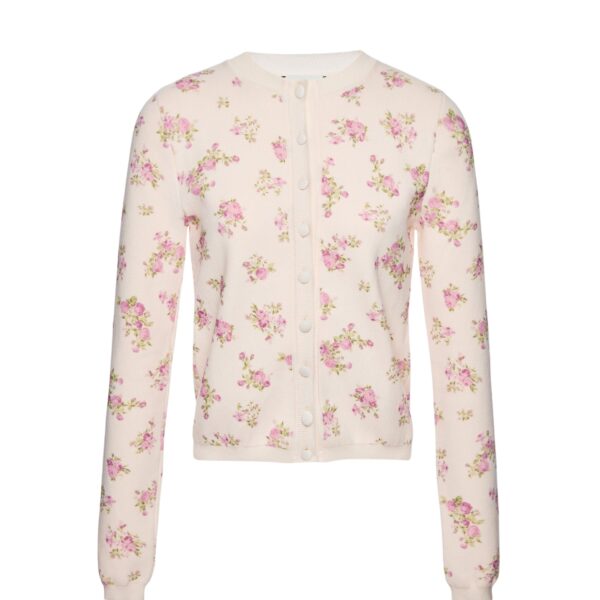 Magda Butrym Cotton cardigan in cream floral print
