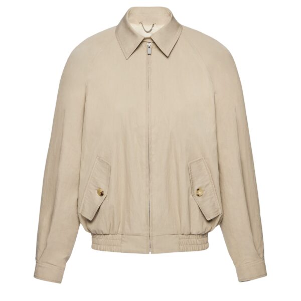 Magda Butrym Cotton zip-front jacket in beige