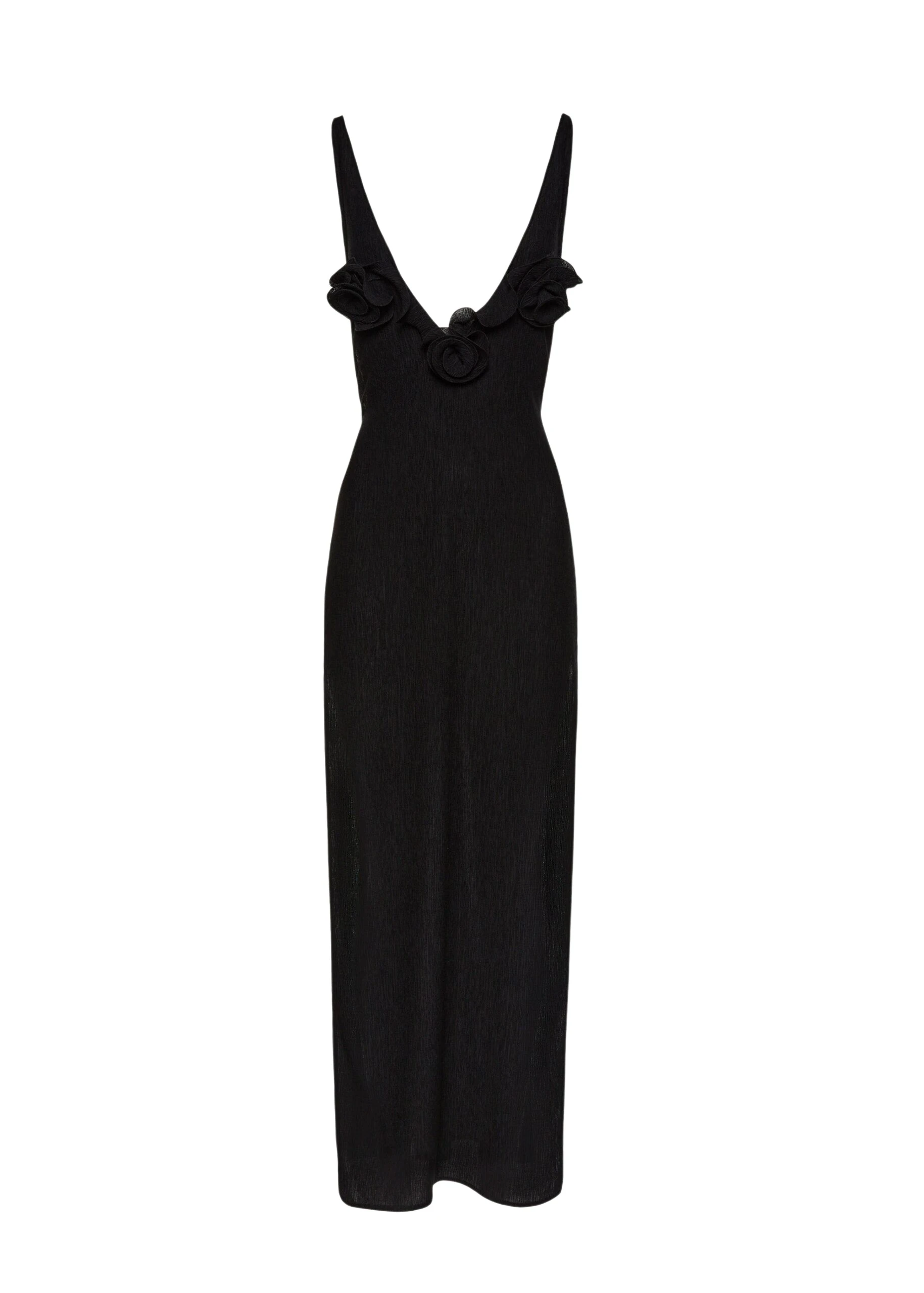 Magda Butrym Crepe high leg maxi dress in black