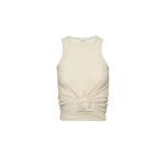 Magda Butrym Crepe knotted tank top in beige