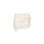 Magda Butrym Crepe rose mini skirt in beige