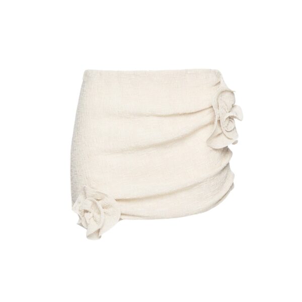 Magda Butrym Crepe rose mini skirt in beige