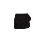 Magda Butrym Crepe rose mini skirt in black