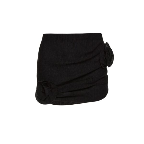 Magda Butrym Crepe rose mini skirt in black