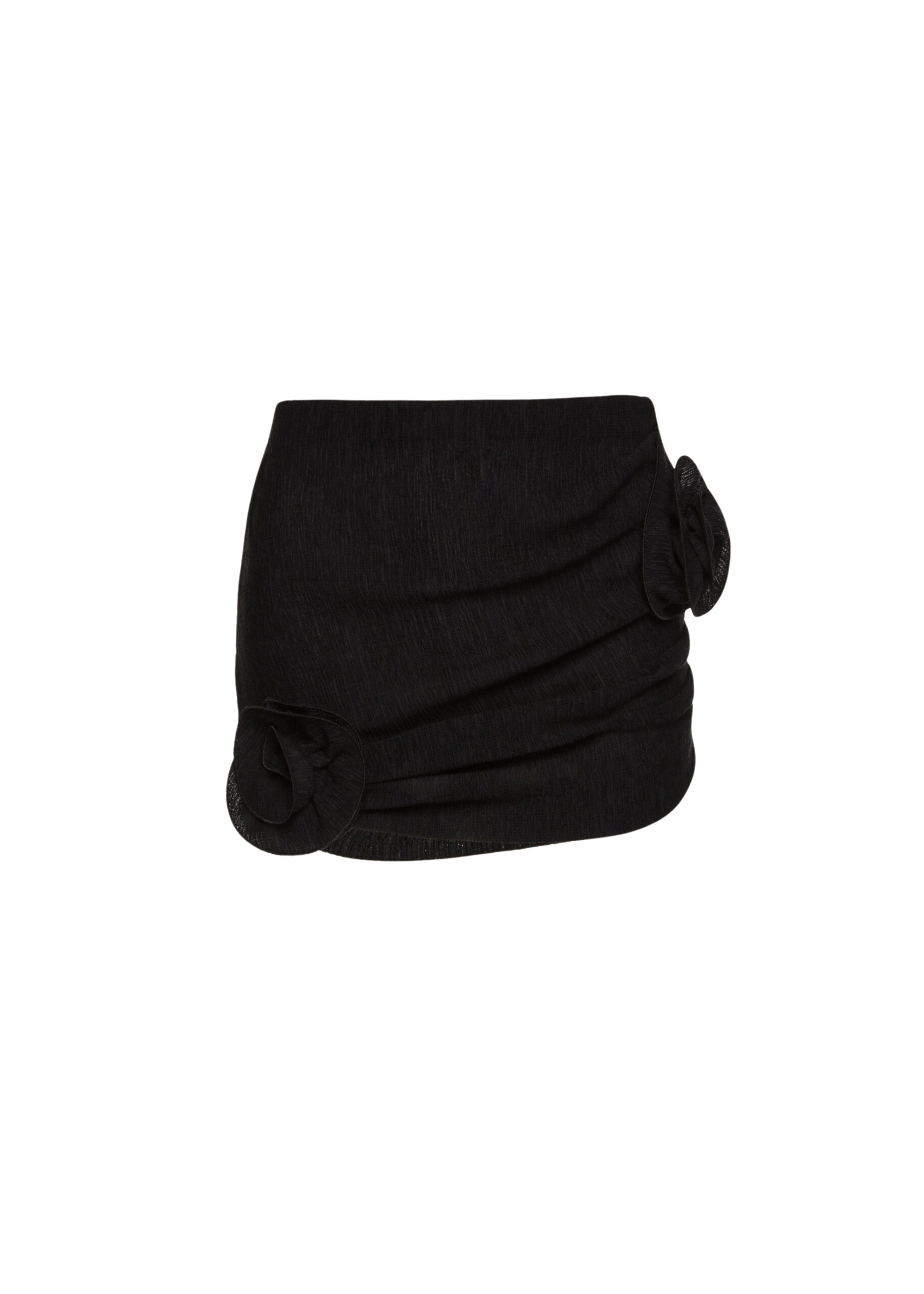 Magda Butrym Crepe rose mini skirt in black