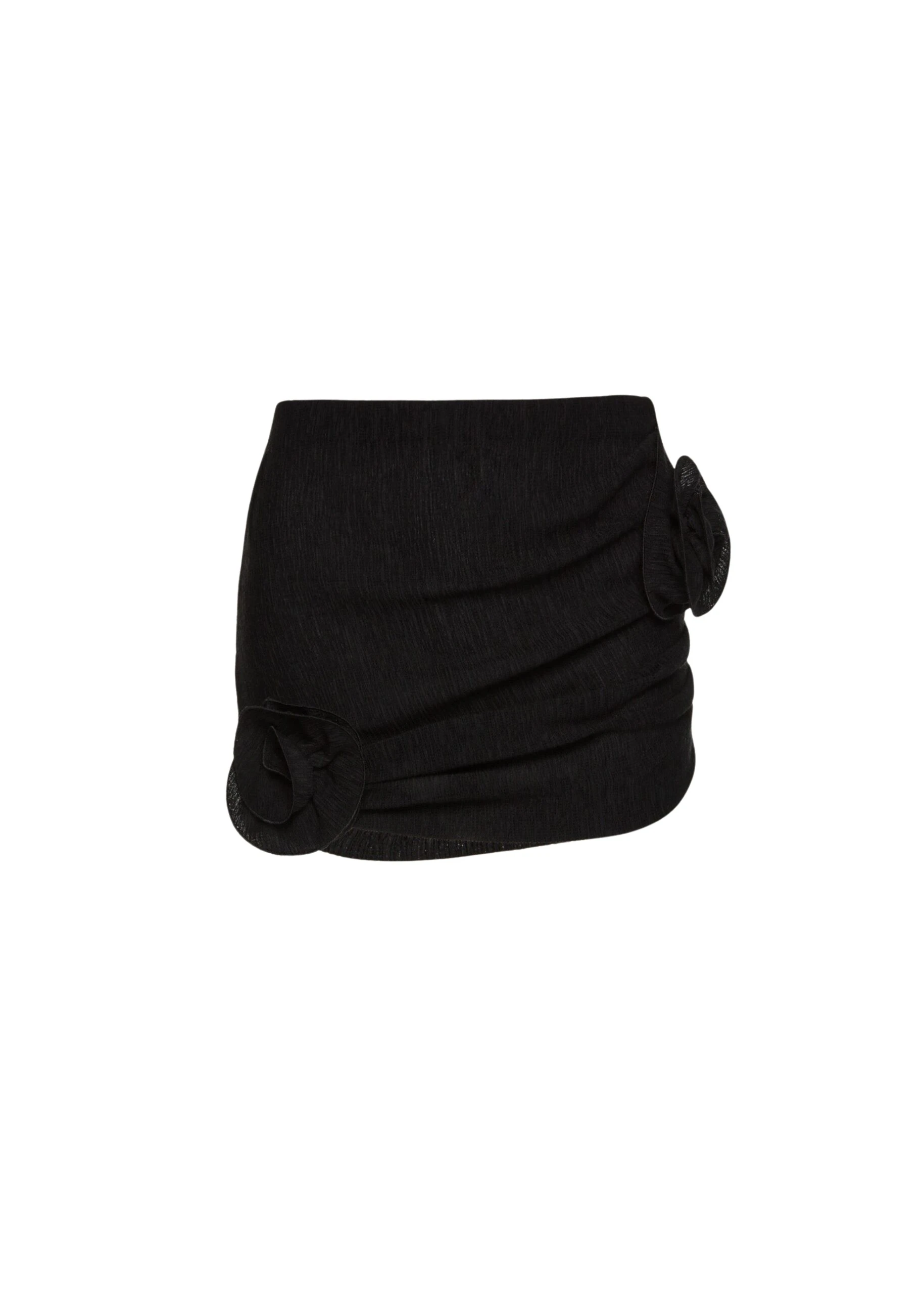 Magda-Butrym-Crepe-rose-mini-skirt-in-black-scaled21802_nobg Magda Butrym Crepe rose mini skirt in black