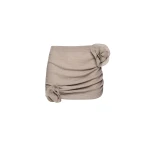 Magda Butrym Crepe rose mini skirt in brown