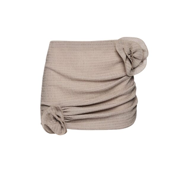 Magda Butrym Crepe rose mini skirt in brown