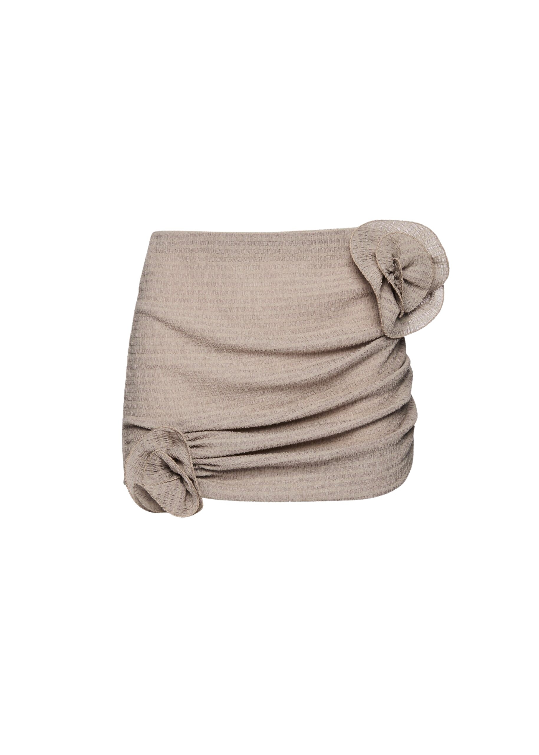 Magda Butrym Crepe rose mini skirt in brown