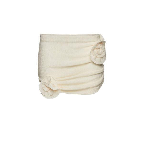 Magda Butrym Crepe rose mini skirt in cream