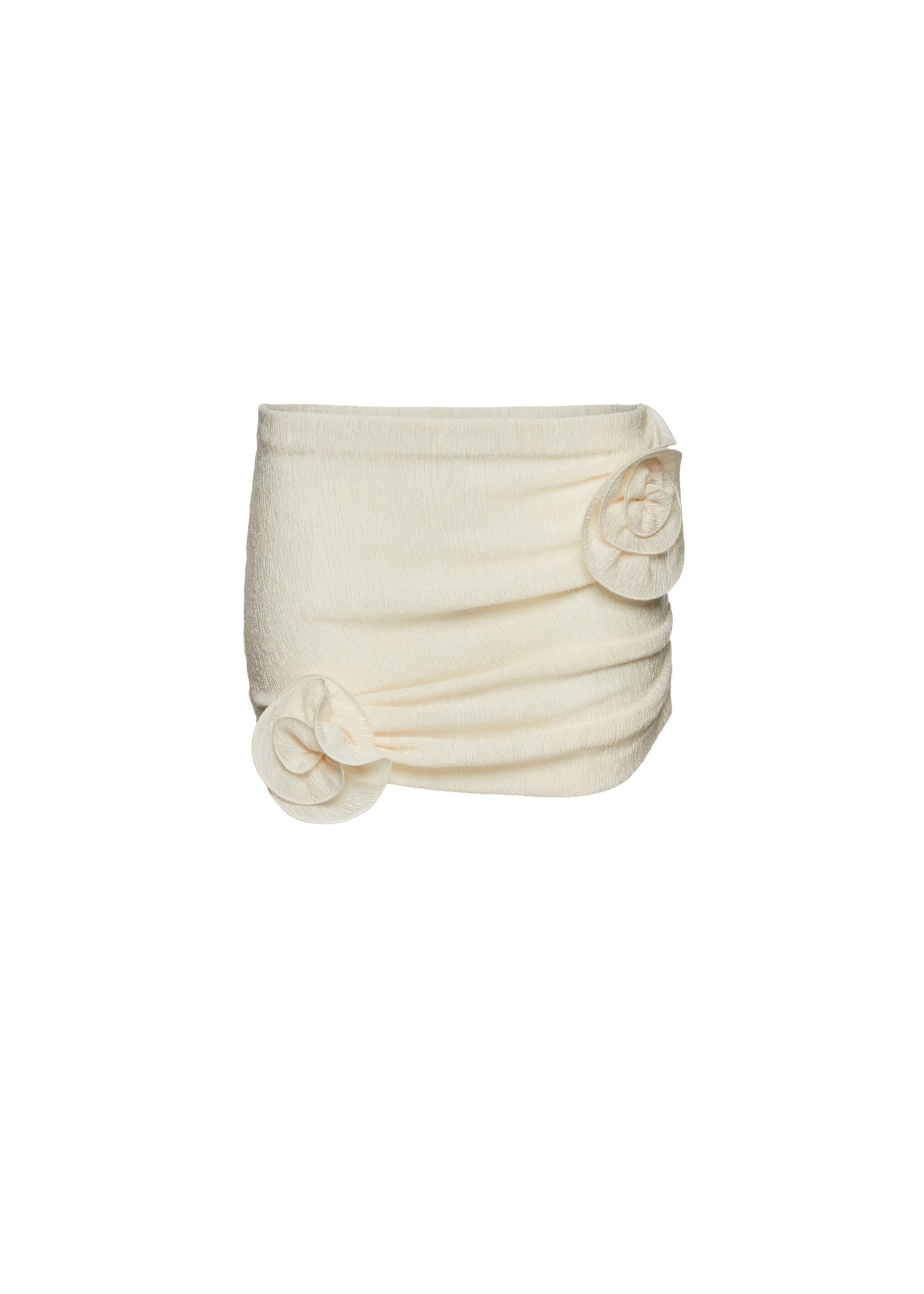 Magda Butrym Crepe rose mini skirt in cream
