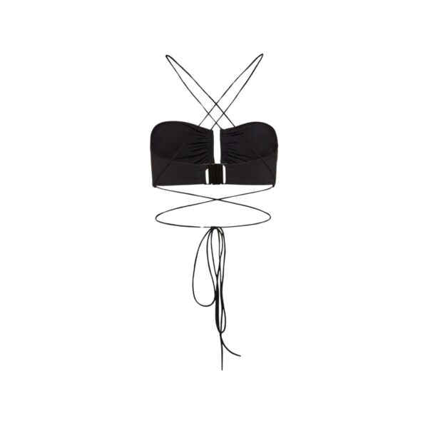 Magda Butrym Crisscross bandeau top in black