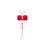 Magda Butrym Crisscross bandeau top in red