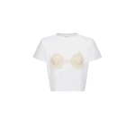 Magda Butrym Crochet bra t-shirt in white