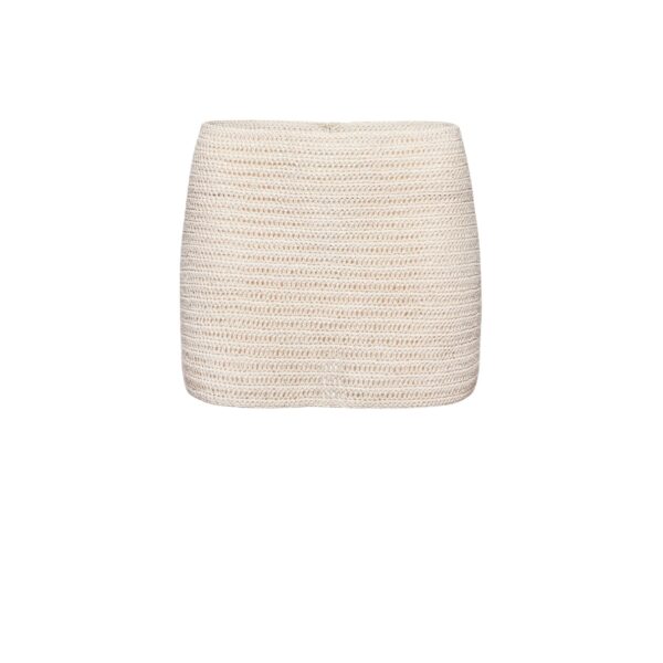Magda Butrym Crochet mini skirt in cream