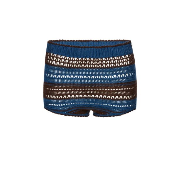 Magda Butrym Crochet shorts in blue and brown