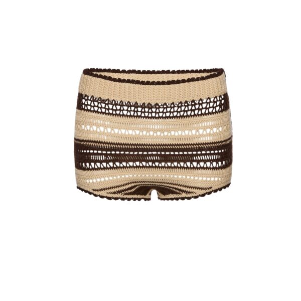 Magda Butrym Crochet shorts in cream and brown